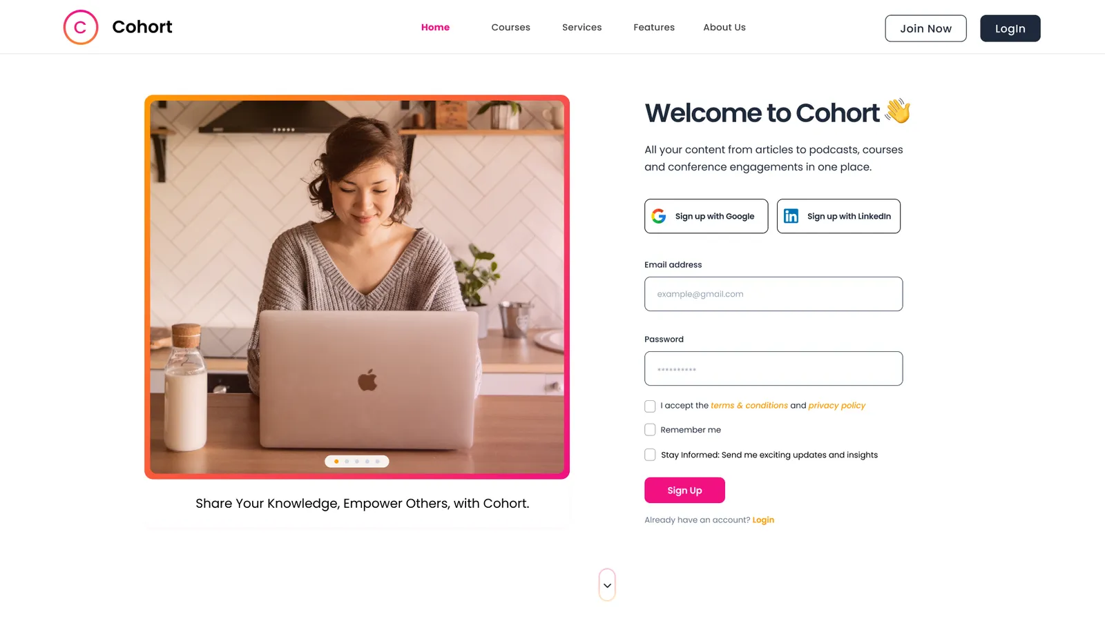 Cohort: Learning & knowledge-sharing platform · Case study by Faham Fasihi