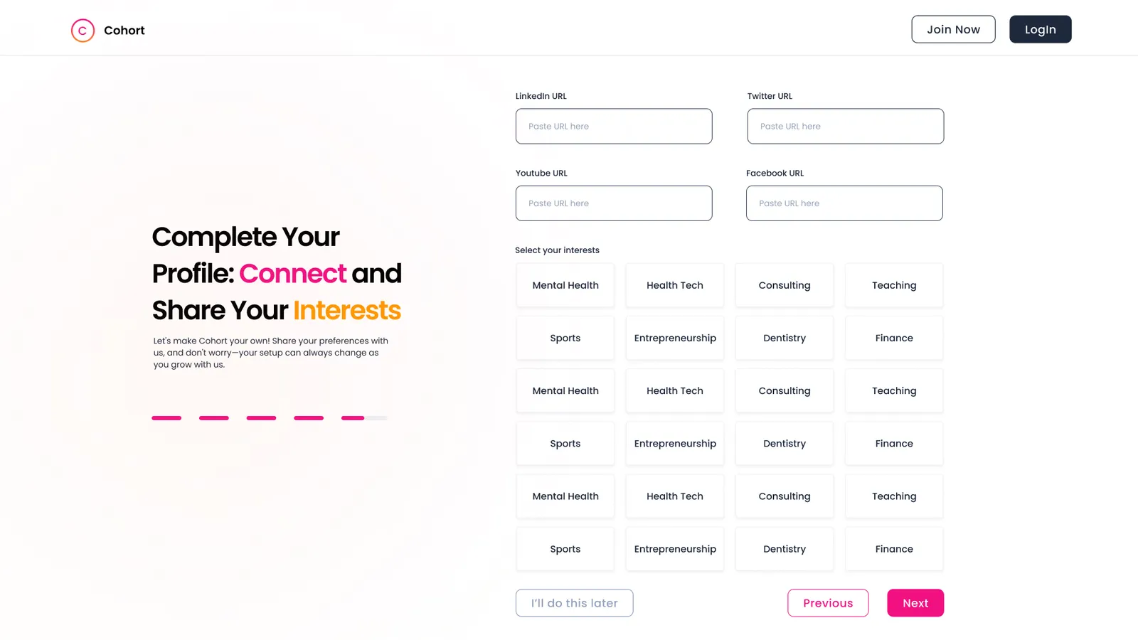 Cohort: Learning & knowledge-sharing platform · Case study by Faham Fasihi
