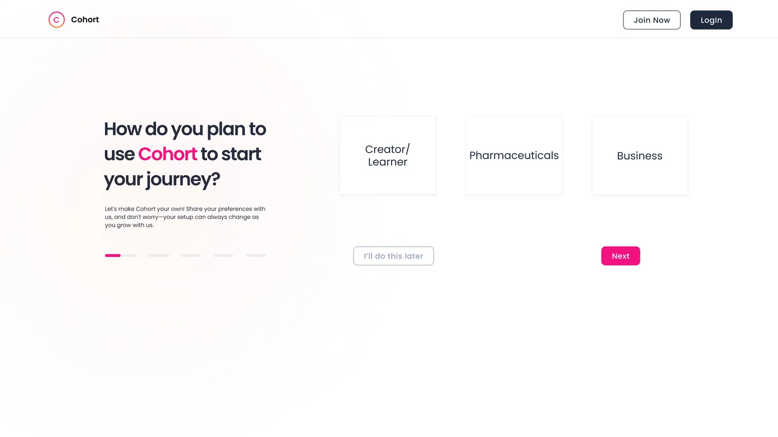 Cohort: Learning & knowledge-sharing platform · Case study by Faham Fasihi